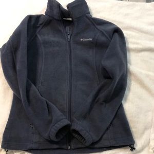Columbia Fleece Jacket Women’s M Medium Navy Full Zip Coat